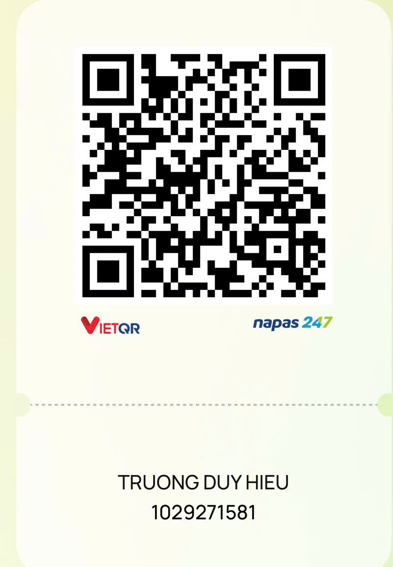 VietQR donation QR code — TRUONG DUY HIEU 1029271581